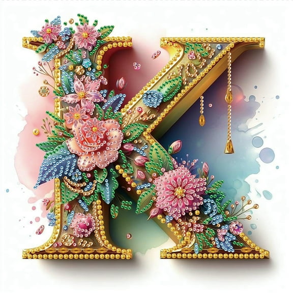 Letter K Diamond Art Painting Kit