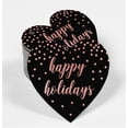 thumbnail image 2 of Inkdotpot Pack Of 100 Happy Holiday Favor Paper Tags Craft Real Rose Gold Foil Hang Tags, 2 of 8