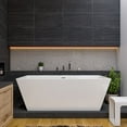thumbnail image 3 of ALFI brand AB8832 67 inch White Rectangular Acrylic Free Standing Soaking Bathtub, 3 of 6
