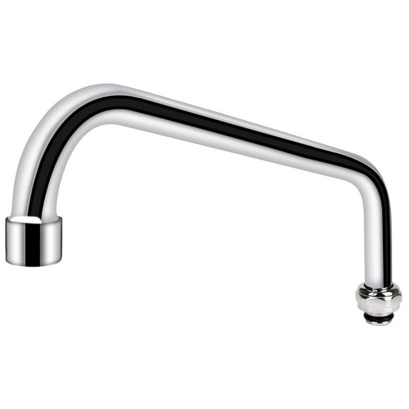 Coolwest Kit De Repuesto De Caño Giratorio Oscilante De 12 Pulgadas Para Grifo De Fregadero De Cocina Comercial, Boquilla De Cuello De Cisne De 2,2 Gpm, Pieza De Repuesto Con Acabado Cromado