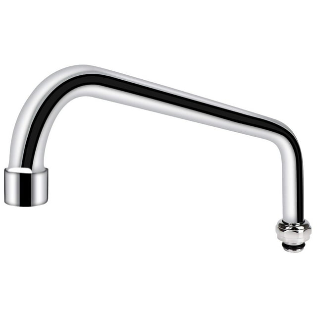 Coolwest Kit De Repuesto De Caño Giratorio Oscilante De 12 Pulgadas Para Grifo De Fregadero De Cocina Comercial, Boquilla De Cuello De Cisne De 2,2 Gpm, Pieza De Repuesto Con Acabado Cromado
