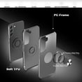 thumbnail image 6 of Galaxy S22 Case, Samsung Galaxy S22 Case with HD Screen Protector, [Military Grade] Shockproof Protection Case with 360° Magnetic Ring Holder Kickstand Phone Case for Samsung S22, Black, 6 of 8