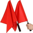 thumbnail image 5 of QIFULL 2Pcs Red Referee Flags for Game Competition with Polyester Cotton and Stainless Steel Lightweight Design, 5 of 8