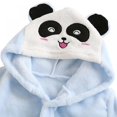 thumbnail image 5 of Toddler Flannel Hooded Robes Sleepwear Kids Cute Animal Cartoon Bathrobe Bath Towel Wrap 1-6Y, 5 of 8