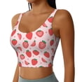 thumbnail image 2 of Balery Strawberry Sujetadores deportivos con espalda cruzada para mujer, acolchados, sin costuras, de alto impacto, ideales para yoga, gimnasio, entrenamiento y fitness.-Medium, 2 of 8
