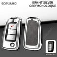 thumbnail image 4 of For Nissan B 3 buttons key case Key Shell Protector Bag with Keychain Auto Accessories Zinc alloy+leather Car Key Case Cover, 4 of 15