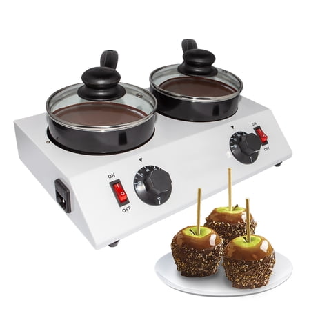 GorillaRock Chocolate Melting Pot | Professional Chocolate Tempering Machine with Manual Control | Heated Chocolate | 110V (Double pot)