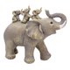 thumbnail image 4 of Estatua de elefante, figura decorativa, colección de resina moderna, adorno de escritorio para Amarillo gris, 4 of 9