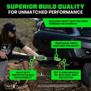 Rhino USA Heavy-Duty Recovery Gear Combos Off-Road Truck Vehicle Recovery (30 Strap + Shackles)