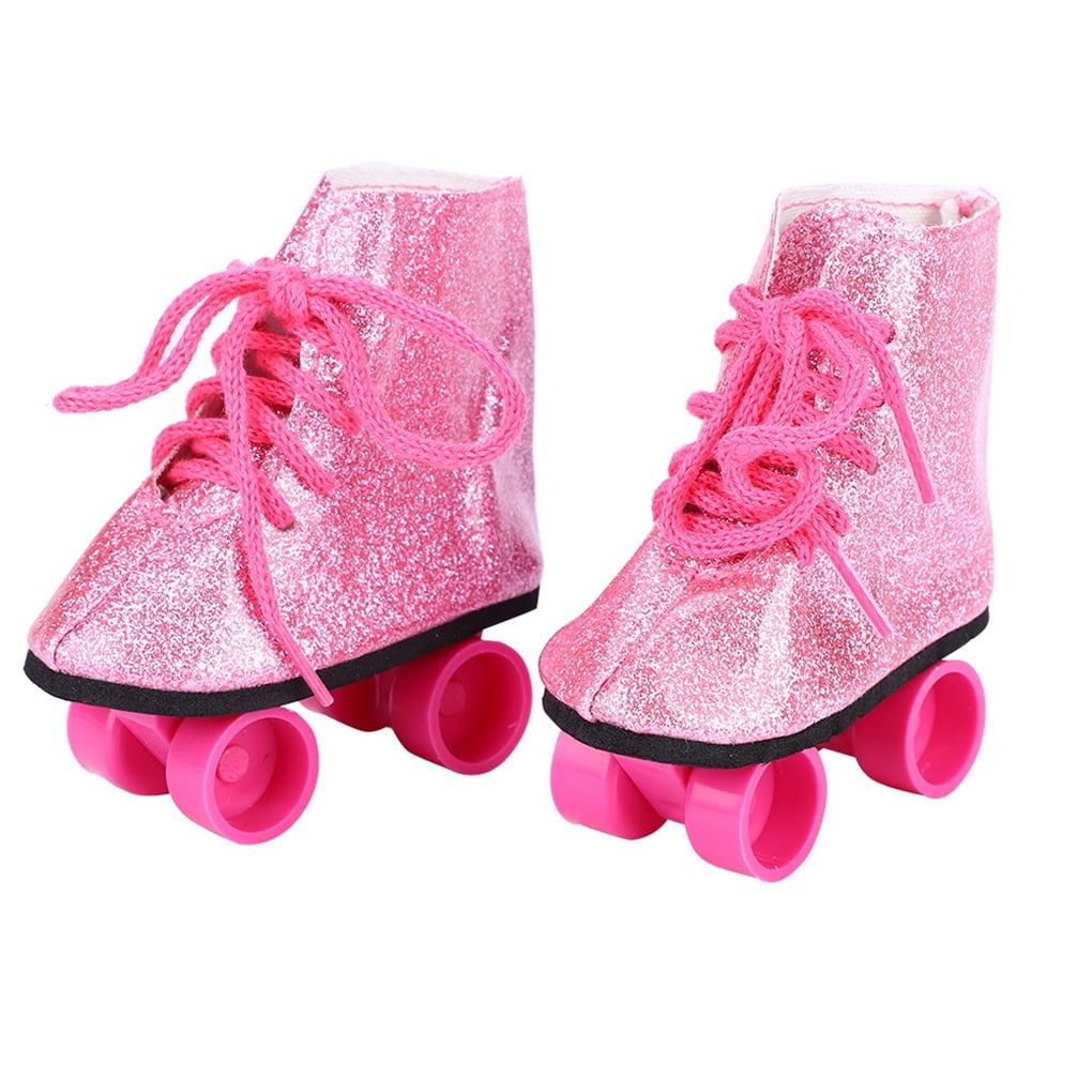 Fashionable Children Kids Toy Doll Roller Skates Shoes Girl Gift for 18inch Doll 