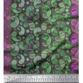 thumbnail image 1 of Soimoi polyester Crepe Fabric Stripe,Floral & Paisley Decor Fabric Printed Yard 52 Inch Wide, 1 of 1