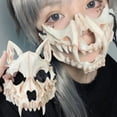 thumbnail image 2 of Cosplay Dance Prom Costume Props Halloween Skull Party Mask Anime Dragon God Skeleton Half Face Masks Bone Skull Animals Mask, 2 of 5
