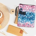 thumbnail image 4 of HELLHERO Tote Bags with Decorative Design Polyester Easy Carry Book Case Book Cover Sleeve Pouch Washable Book Organzoer Holder with Pocket, Starry Night Cat, 4 of 8