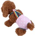 thumbnail image 1 of Ropa interior higiénica para perros, pañales para perras limpiables pañales para perras reutilizables pañales para perritos, con tirantes ajustables para perritos Teddy, 1 of 3