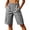 #05 Gray 【Mix, Match & Rotate: Stock Up on Daily Colors】, variant on Women's Cool Silk Cotton Cargo Shorts with Pockets, High Waisted Elastic Waist Knee Length Bermuda Shorts, Casual Outdoor Hiking Jogging Work Shorts | UKHCCC,Army Green L