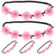 thumbnail image 1 of 5 guirnaldas hawaianas de girasol para el pelo, estilo bohemio, para fiestas playeras (rosa), 1 of 6