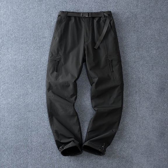 Blmnix Carpenter Pants Trousers for Men Cargo Baggy Corduroy Pants Low Rise Jeans Black Straight-Leg Long Mens Pants Casual,XXXL