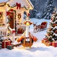 thumbnail image 5 of RUINIXCW Highland Cow Porch Goose Outfit for 23 inch Cement Plastic Garden Holiday Porch Goose Statue Goose Clothes Fall Winter Plush Cow Outfit with Horn Farm Yard Patio Lawn Art Decor (No Goose), 5 of 10