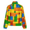 thumbnail image 6 of Jackets for Women Winter Coat Jackets Flannel Stand Collar Jacket(Brick Art,Size:S-4XL), 6 of 7