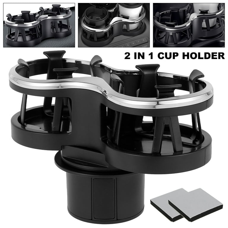 HOTBEST Car Cup Holder Extender 2 in 1 Car Drink Holder Expander Adapter  with Adjustable Base ehicle-Mounted Dual Cup Holder 