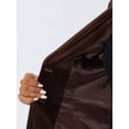 thumbnail image 5 of Chaqueta de terciopelo Allegra K Vintage con botón de solapa para mujer Marrón L, 5 of 5