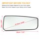 thumbnail image 3 of Unique Bargains 1 Pcs Espejo de remolque lateral derecho de vidrio inferior para Ford F-150 F-250 F-350 F-450 F-550 No.FL3Z-17K707-K, 3 of 7