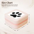 Dog Paws Print Pattern, Square PVC Leather Jewelry Box Women's