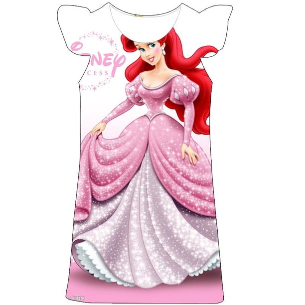 Hermoso vestido de princesa sirena de Disney, vestido para niñas, novedad de verano de 2023, vestido de princesa Elsa de dibujos animados con cuello redondo para niñas, 2-10Y9T Gao Jinjia LED
