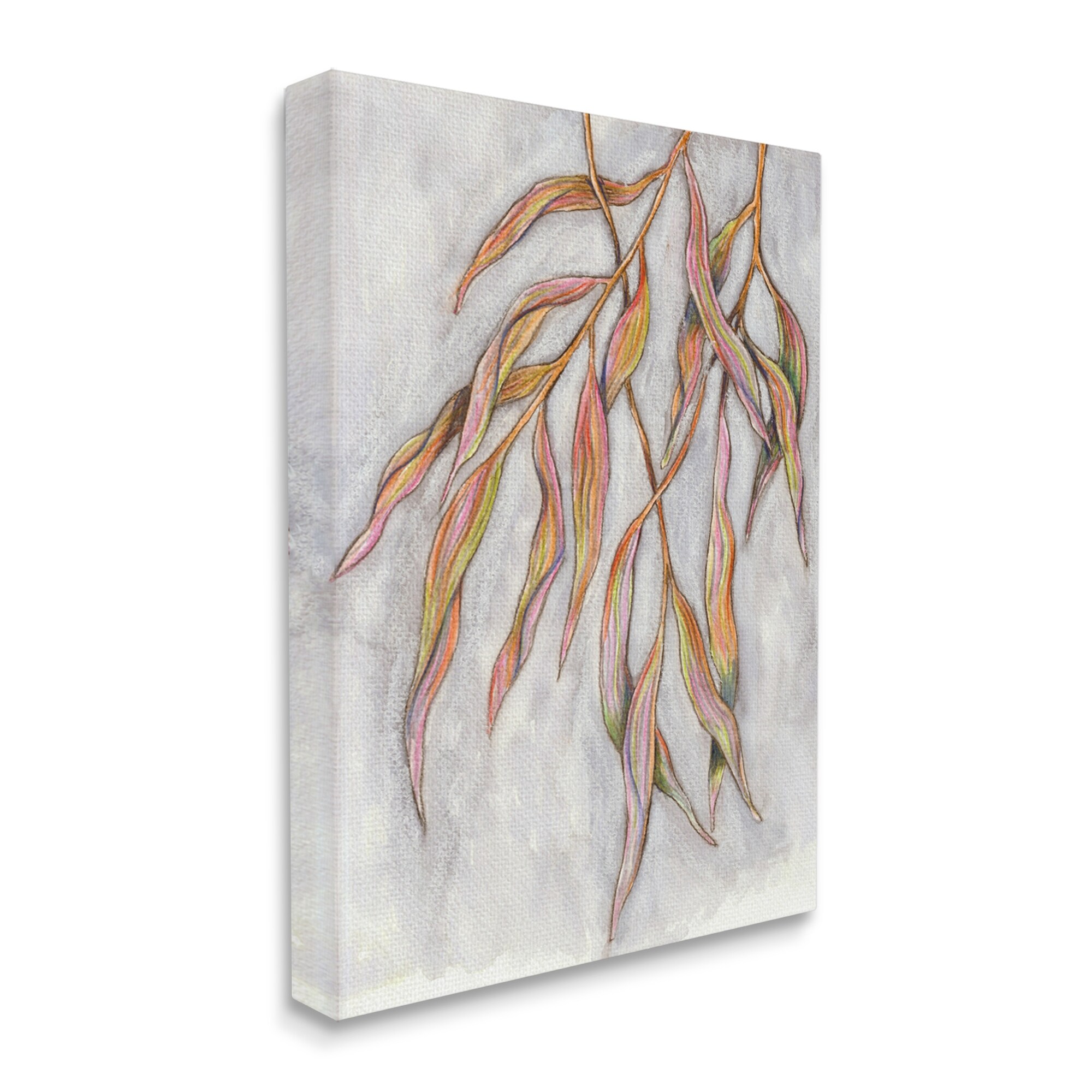 Stupell Industries Withering Leaves Botanicals Hanging Modern Watercolor Detail Painting Gallery Wrapped Canvas Print Wall Art, Design by Elvira Errico