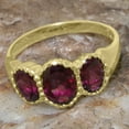 thumbnail image 5 of LBG British Made 14k Yellow Gold Natural Garnet Womens Anniversary Ring - 33 size options - Size 6.5, 5 of 7