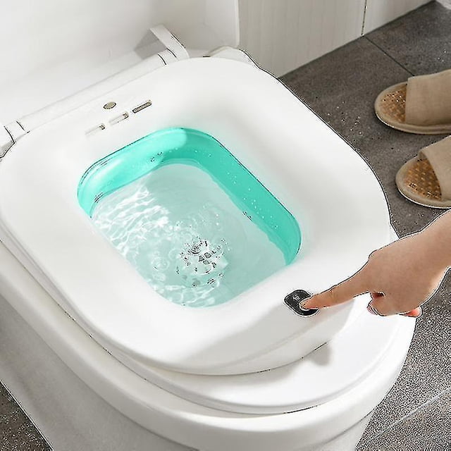 Baño de asiento eléctrico para asiento de inodoro, cuidado posparto, alivia las hemorroides perineo asiento de vapor de remojo vaginal y anal plegable Aespa kaili Sencillez