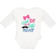 thumbnail image 3 of Inktastic Middle Sister to a Little Mister Girls Long Sleeve Baby Bodysuit, 3 of 5