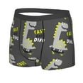thumbnail image 5 of Goofa Cute Dinosaur Skate On Grey Background Printed Men's Boxer Briefs Underwear, Moisture-Wicking Underwear, Trunk,Soft and Breathable Cotton Underwear-Small, 5 of 9