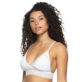 thumbnail image 2 of Felina | Super Stretchy Lace Triangle Bralette (White, Medium), 2 of 3