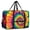 Pink and Yellow Tie Dye Pattern, variant on Pink and Yellow Tie Dye Pattern Foldable Travel Duffel Bag, Under Seat Travel Tote with Front Pocket & Trolley Strap, Foldable Design Gifts for Women Men