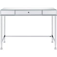 thumbnail image 2 of Benjara Rectangular Storage Writing Desk, Pink-Color:White, 2 of 5