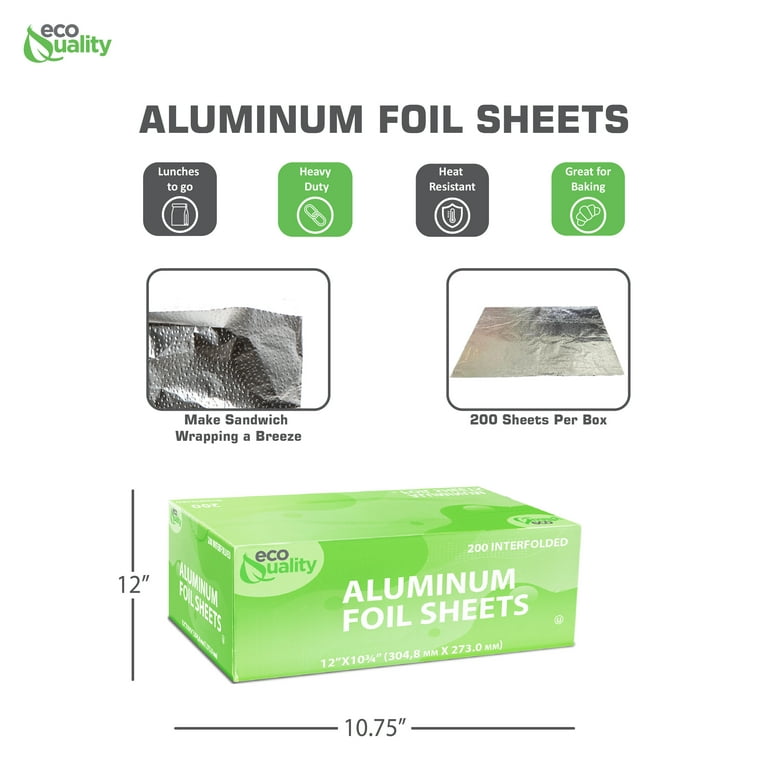 Choice 12 x 10 3/4 Food Service Interfolded Pop Up Foil Sheets - 200/Box