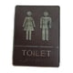 thumbnail image 5 of Letrero de WC perfecl etiqueta de pared para estacionamientos inodoro oficina Unisexo 15x20cm, 5 of 8
