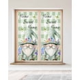 thumbnail image 2 of Window Privacy Film Green Gnomes Stained Glass Window Film Decorative Sun Block Window Cover Spring Botanical Flowers Buffalo Plaid Window Clings Static Adhesive Sticker for Bathroom 23.6"x59", 2 of 7