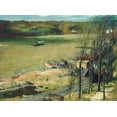 thumbnail image 2 of Bellows, George 14x11 Gold Ornate Wood Framed with Double Matting Museum Art Print Titled - Up the Hudson, 2 of 4