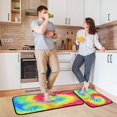 thumbnail image 6 of 2-Piece Kitchen Rugs Set Non-Slip Mats Carpet Floor for Kitchen, Bathroom (19.7"x27.6" & 19.7"x47.2") Tie-dyed Colorful Spiral Pattern, 6 of 7
