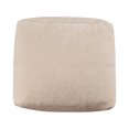 thumbnail image 2 of HomeRoots 534104 18 in. Ivory Chenille Cube Pouf Ottoman, 2 of 5
