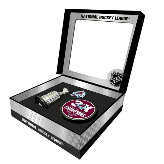 Colorado Avalanche Stanley Cup Champions Mini Replica Stanley Cup & Puck Gift Box Set