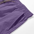 thumbnail image 6 of FRSASU Men's Summer Shorts Bermuda Athletic Stretch Sport Wear Drawstring Soft Cargo Gym Pants Casual Comfy Beach Shorts Purple, 6 of 8