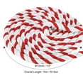thumbnail image 2 of Unique Bargains 1/2Inch x 50Feet Natural Twisted Cotton Rope 3 Strand Tug of War Rope with Sealing Tape Red White, 2 of 6