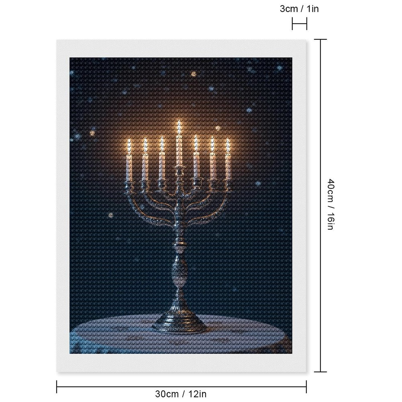Diamond Art Kits for Adults, Candles Lit Elegant Evening Glow 5D Diamond Painting Kits for Adults Beginners, DIY Full Drill Diamond Painting, Gem Art and Crafts 12x16