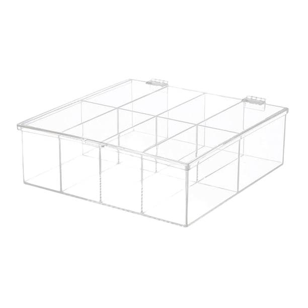 Organizador de bolsitas de té transparente Paquetes de 8 secciones Paquetes Bolsas de bebidas almacenamiento de