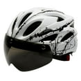 thumbnail image 2 of Casco con Gafas Extraíbles, Botón de Visera - Blanco DYNWAVEMX Sombrero de seguridad para ciclismo con gafas, 2 of 8