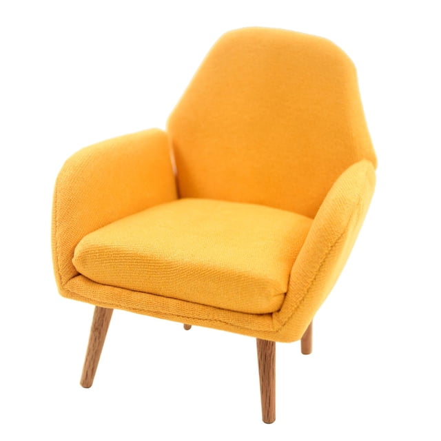 1: 6 en Moderna Sofá Individual S Muebles para Vivir para Habitación Cama Habitación Decoración Acces - Amarillo Tipo E Baoblaze Miniaturas de casa de muñecas