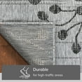 thumbnail image 5 of Well Woven Fae Grey & Black Indoor/Outdoor Flat Weave Pile Floral Pattern Area Rug 8x10 (7'10" x 9'10"), 5 of 10